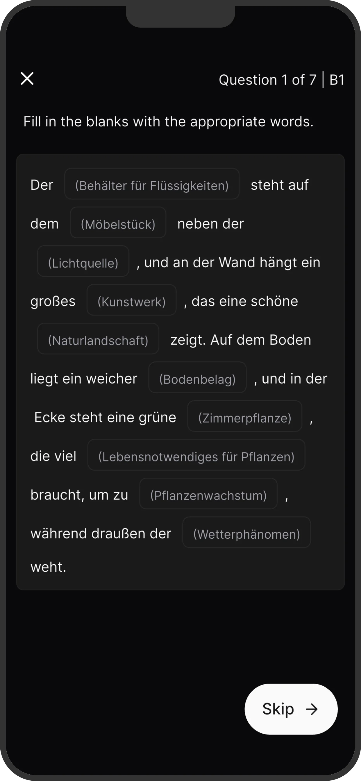 Lemmelingo Assessment Dialog - Quick Fluency Check