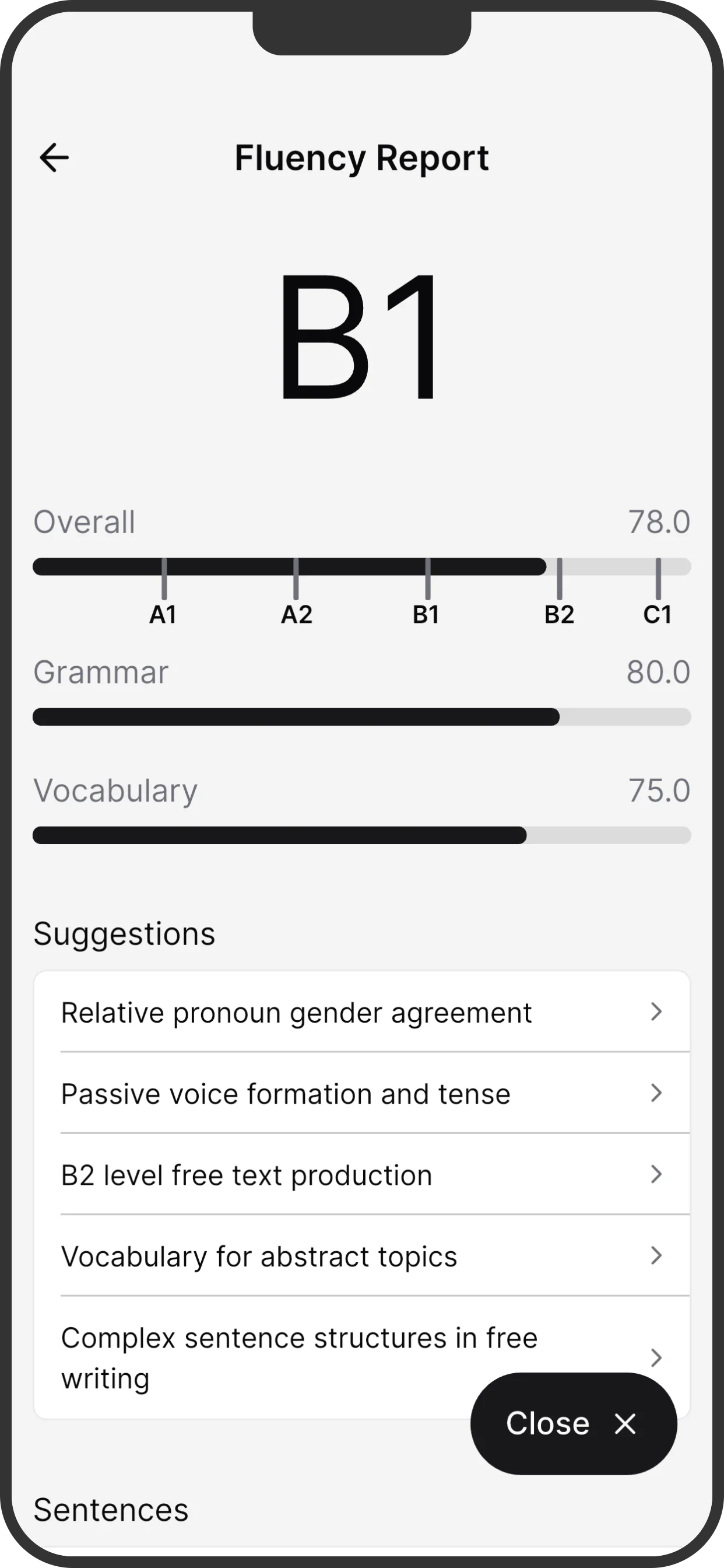 Lemmelingo Assessment Report - Detailed Fluency Analysis